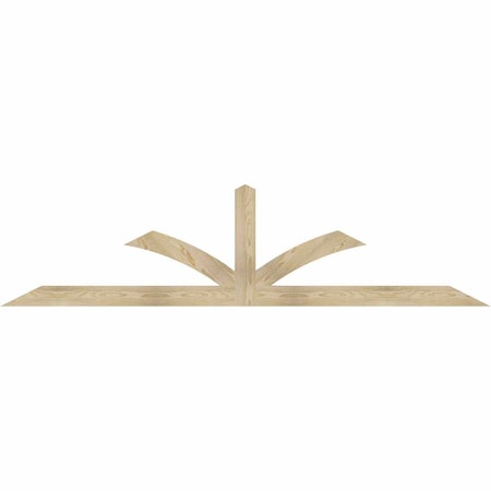 Ekena Millwork Richland Rough Sawn Timber Gable Bracket, Douglas Fir, 96"W x 24"H x 2"D x 4"F, 6/12 Pitch GBW096X24X0204RIC00RDF